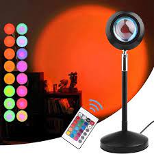 RGB Direct USB Power Sunset Lamp with Wireless Remote and Box