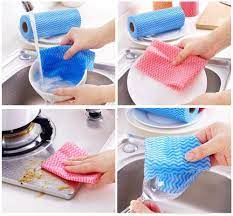 50PCS Non Woven Wiping Towel Wash Clean Disposable Cloth for Kitchen Home 1 Roll