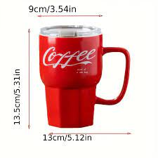 Bold Coffee Mug With Glass Straw, Office Water Thermal Mug, Ceramic Coffee Cup With Straw, Milk Tea Coffee Mug, Coffee Mug With Straw And Lid