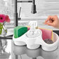 3 In 1 Plastic Dish Soap Dispenser with Sponge Holder