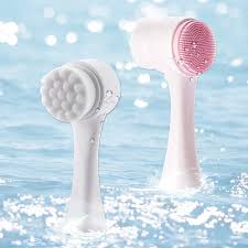 Portable Double Side Silicone Face Cleansing Brush, Skin Care Tool.