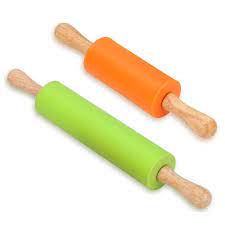 Wooden Rolling Pin Silicone Rolling Pin Dough Roller Pastry Fondant Roller Pin Silicone Rolling Mat Cake Cookie Baking