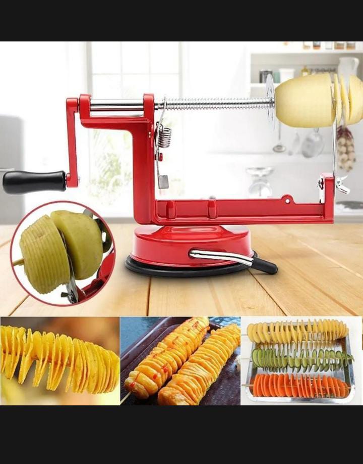 Potato spiral slicer