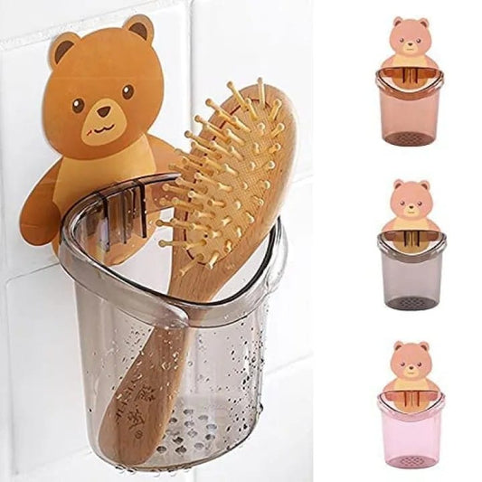 Teddy bear toothbrush holder