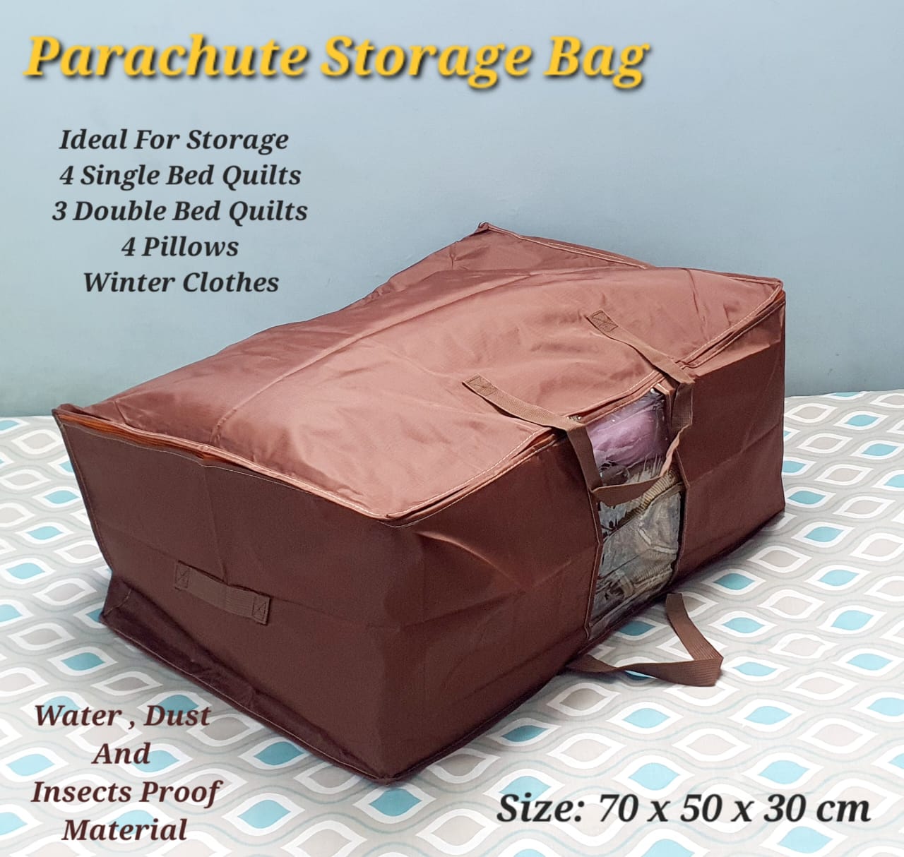 Parachute storage bag