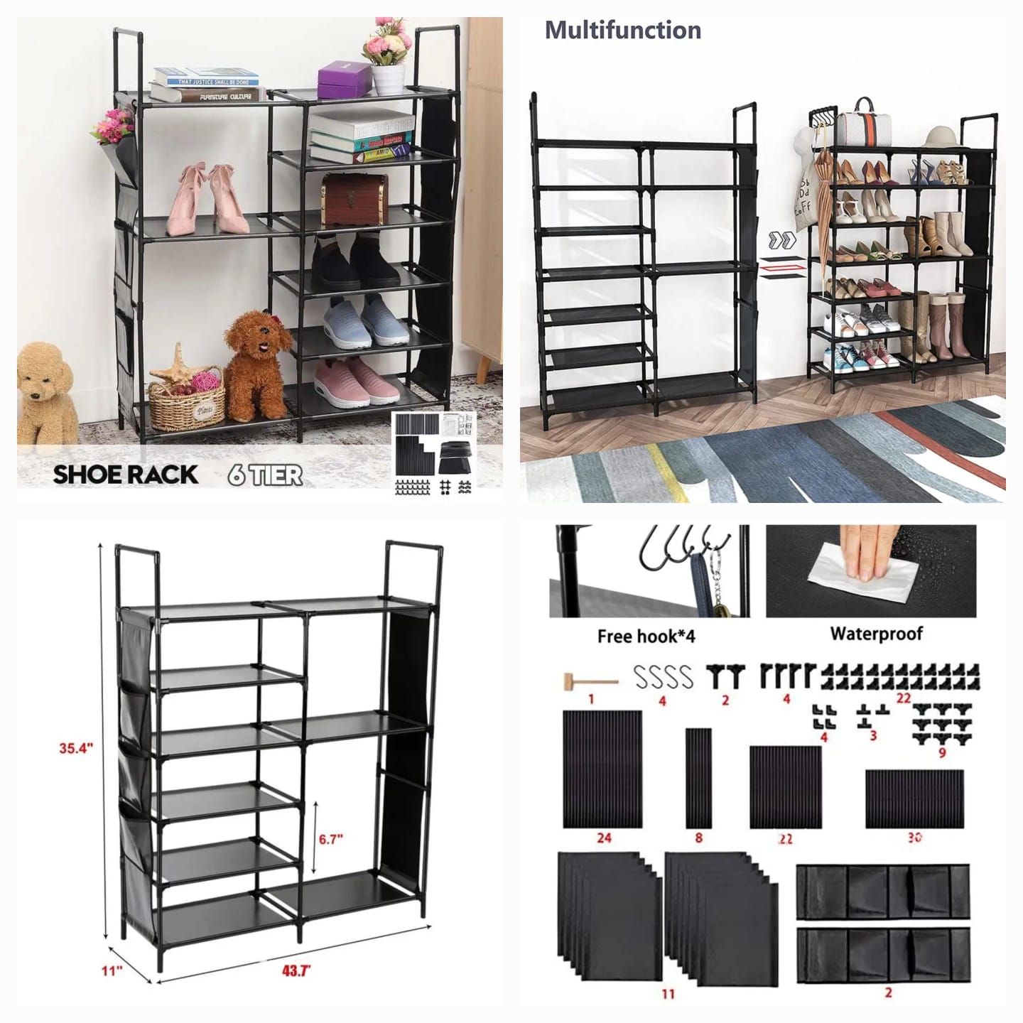 22 Pair Shoes Rack