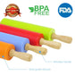 Wooden Rolling Pin Silicone Rolling Pin Dough Roller Pastry Fondant Roller Pin Silicone Rolling Mat Cake Cookie Baking