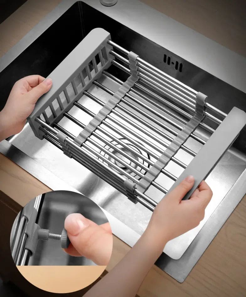 Expandable In Sink Kitchen Dish Drying Rack Over The Sink