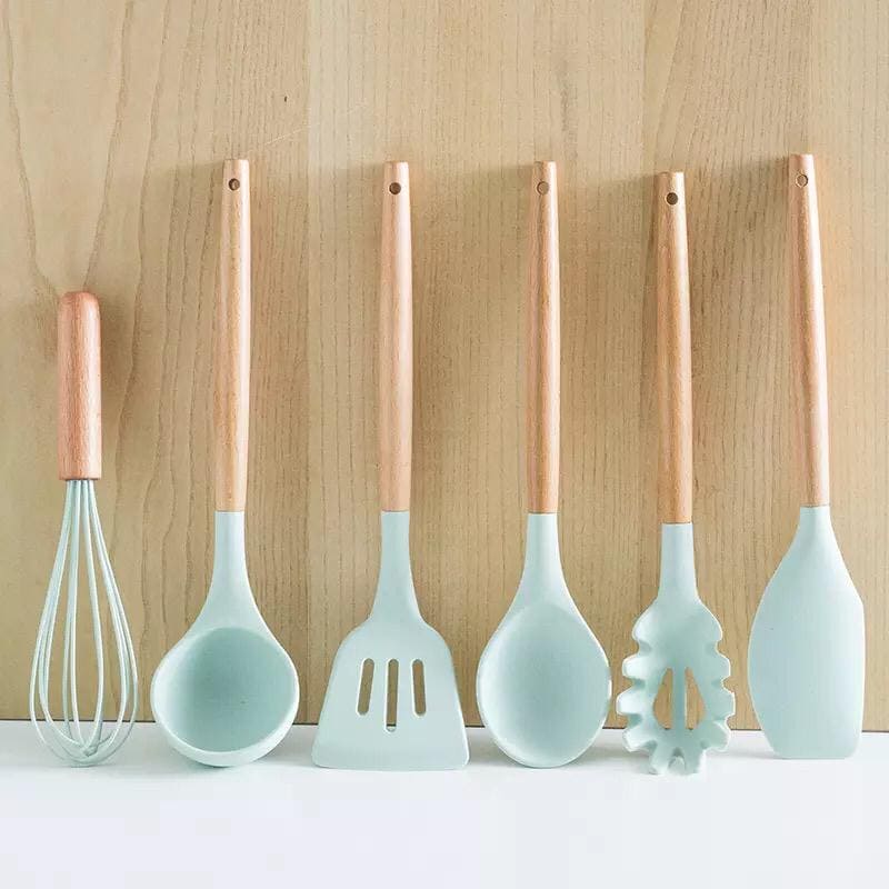 12 Pcs Silicone Cooking Utensils Kitchen Utensil Set for Nonstick Cookware