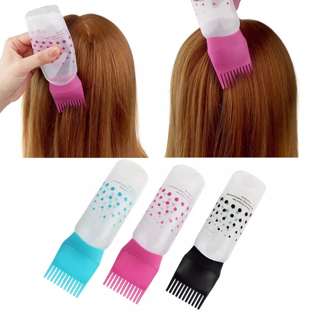 120ml Empty Hair Dye Bottle, Reusable With Applicator Brush