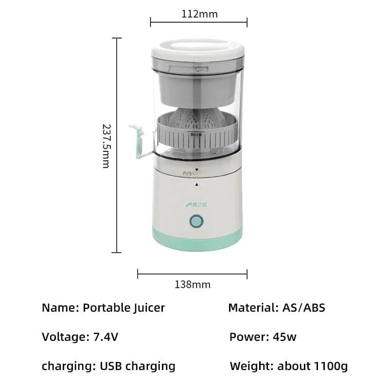 Portable USB Citrus Juicer Rechargeable