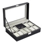 PU Leather Watch, Ring & Jewelry Organizer Lockable Storage Box