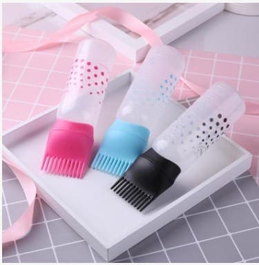 120ml Empty Hair Dye Bottle, Reusable With Applicator Brush