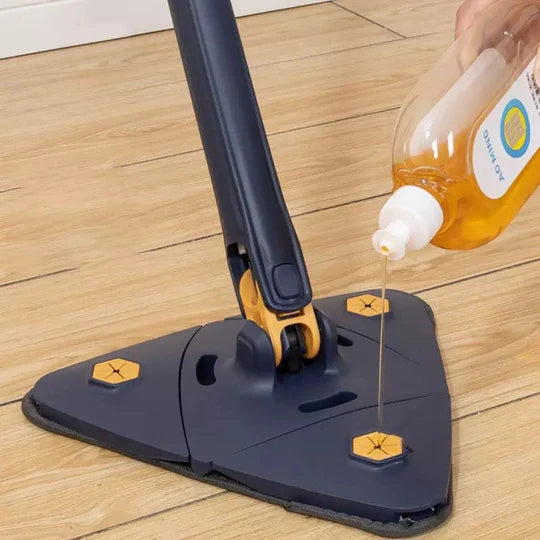 Triangle 360° Rotatable Squeeze Mop | Extendable & Multipurpose Cleaning Brush for Floor & Windows