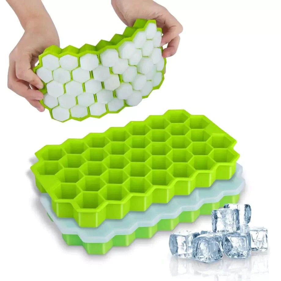 SILICON ICE CUBE TRAY WITH LID