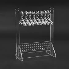 EARRING STAND ORGANIZER ACRYLIC WITH 8 MINI HANGERS