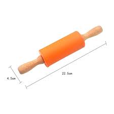 Wooden Rolling Pin Silicone Rolling Pin Dough Roller Pastry Fondant Roller Pin Silicone Rolling Mat Cake Cookie Baking