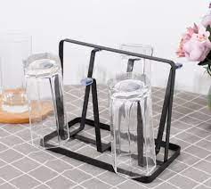 Six Pcs Glass Stand Metal