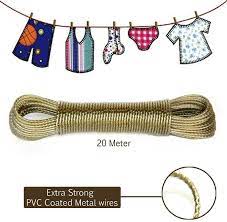 Heavy Duty Wet Cloth Laundry Rope PVC Coated Metal Cloth