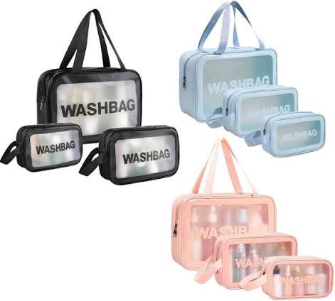 3 pcs water proof toiletry bag