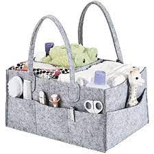 Baby Diaper Caddy Organizer - Portable Storage Basket - Essential Bag for Nursery, Changing Table and Car - Waterproof Liner Is Great for Storing Diapers, Bottles