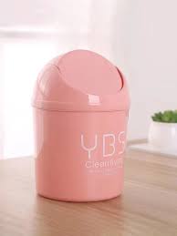 Mini Rolling Cover Type Cute Desktop Dustbin.