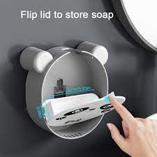 Sink Soap Dish Paste Wall Mounted Soap Holder Toilet Storage Rack Kitchen Punch-free Detachable Storage Disk Bathroom Accessory