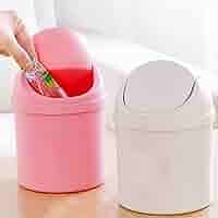 Mini Rolling Cover Type Cute Desktop Dustbin.