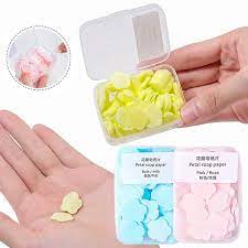 Disposable flower paper soap