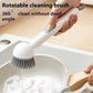 360° Rotating Kitchen Dish Brush with Soap Dispenser Clean Dishes with Ease