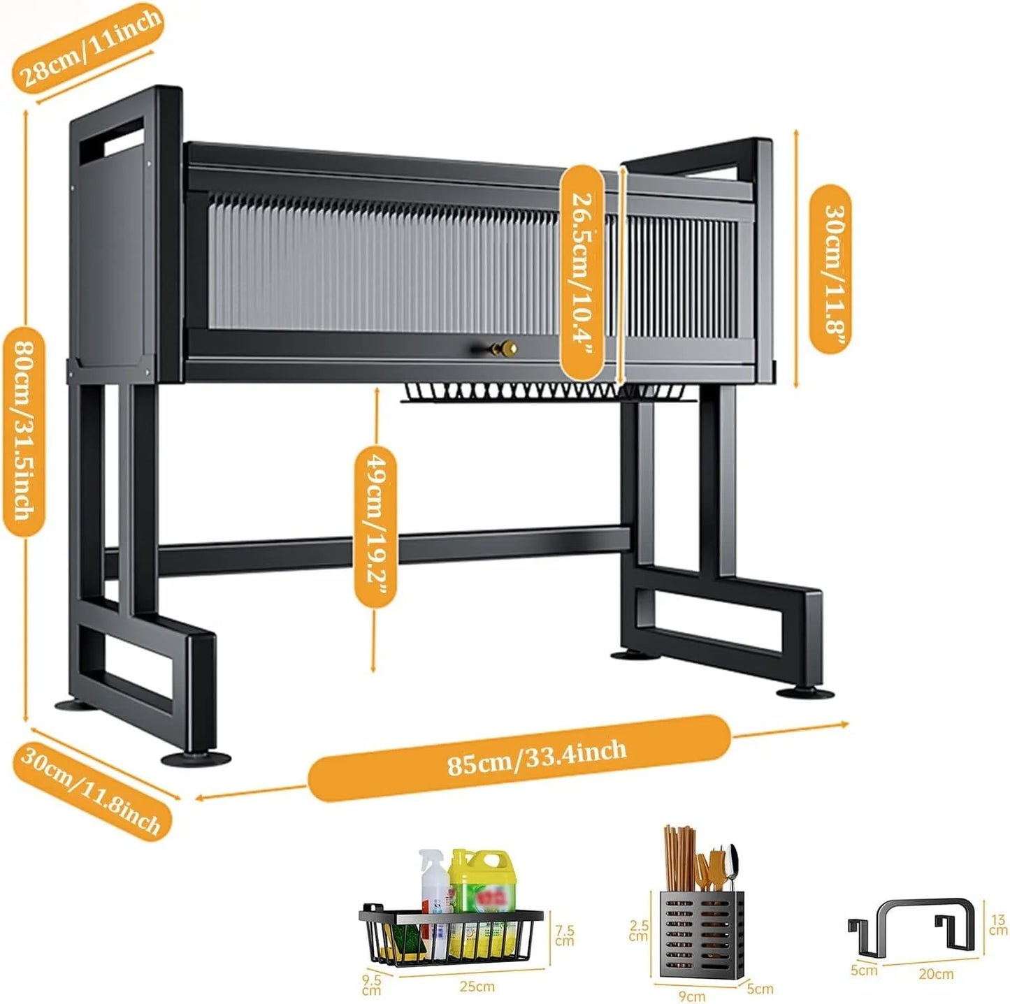 Multifunctional Over-Sink Dish Rack | Expandable & Space-Saving Storage