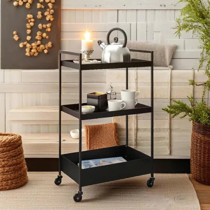 Multifunctional Serving Trolley (Black)