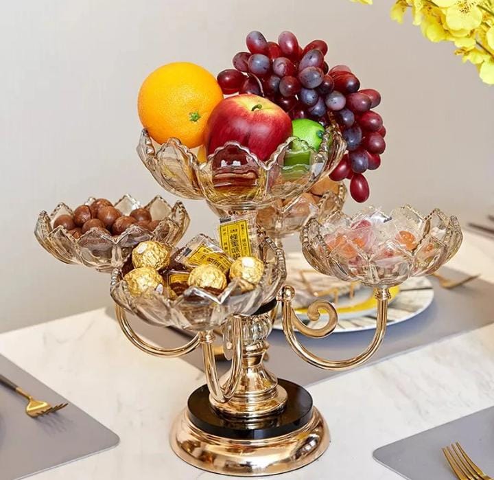 Rotating fruits decor tray rack