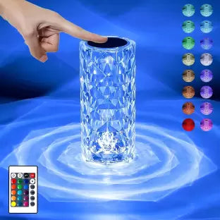 16 Color Crystal Lamp With Remote.