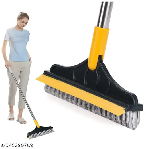 2 in 1 floor scrubber cleaning wiper brush