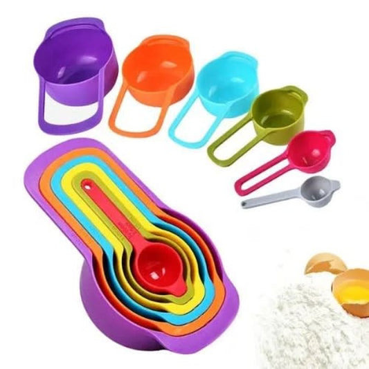 Pack Of 6 - Measuring Cup & Spoon Set - Multicolor