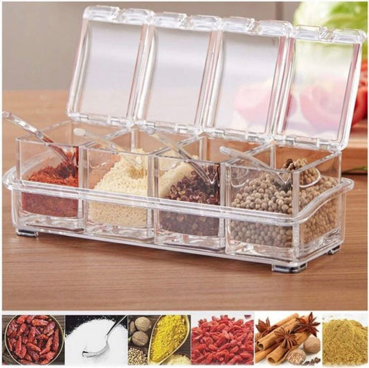 4pcs Crystal Spice Box