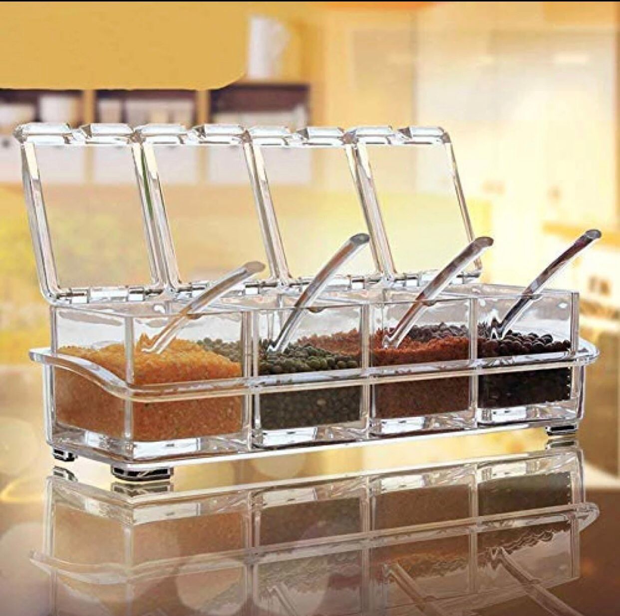 4pcs Crystal Spice Box