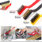 3 Pcs Wire Brush Set includes Steel , Brass &Nylon Brush
