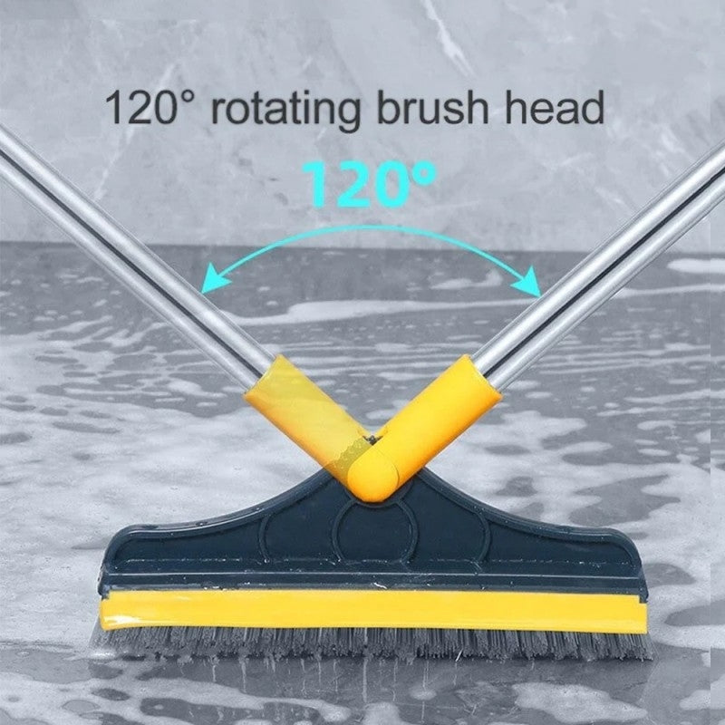 2 In 1 Floor Scrub Brush Rotating With Long Handle