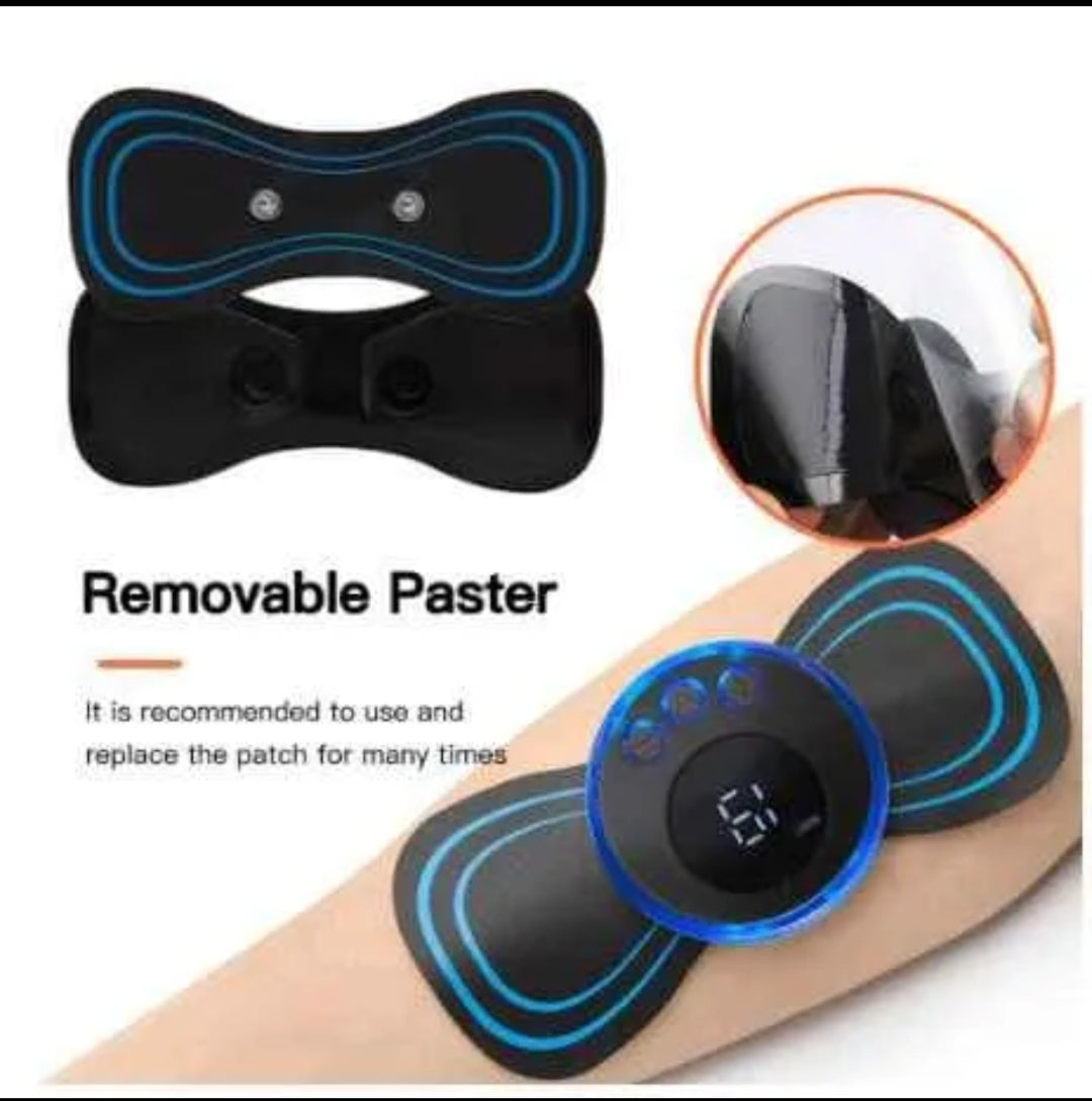 EMS Electronic Pulse Massager for Muscle Stiffness Soreness and Stress Mini butterfly Massage Pad