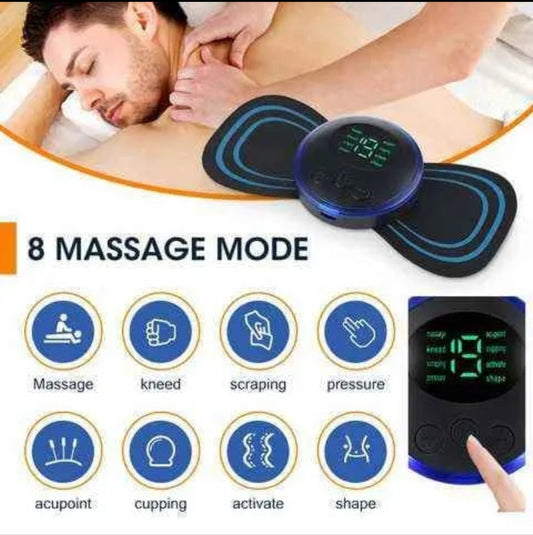 EMS Electronic Pulse Massager for Muscle Stiffness Soreness and Stress Mini butterfly Massage Pad