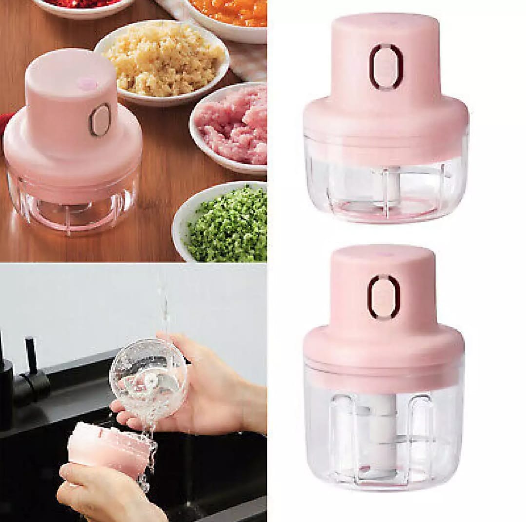 Re-chargeable Intelligent Electric Garlic Machine Garlic Cutter with Multifunctional Dual Bowl