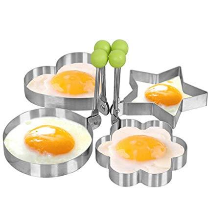 Stainless Steel Fried Egg Mold, 4 Pieces Set