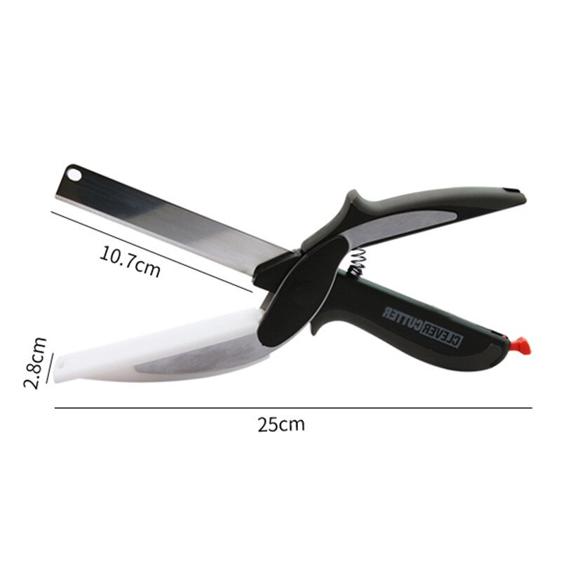 2 In 1 Multi-Function Stainless Steel Kitchen Scissors Cutter.