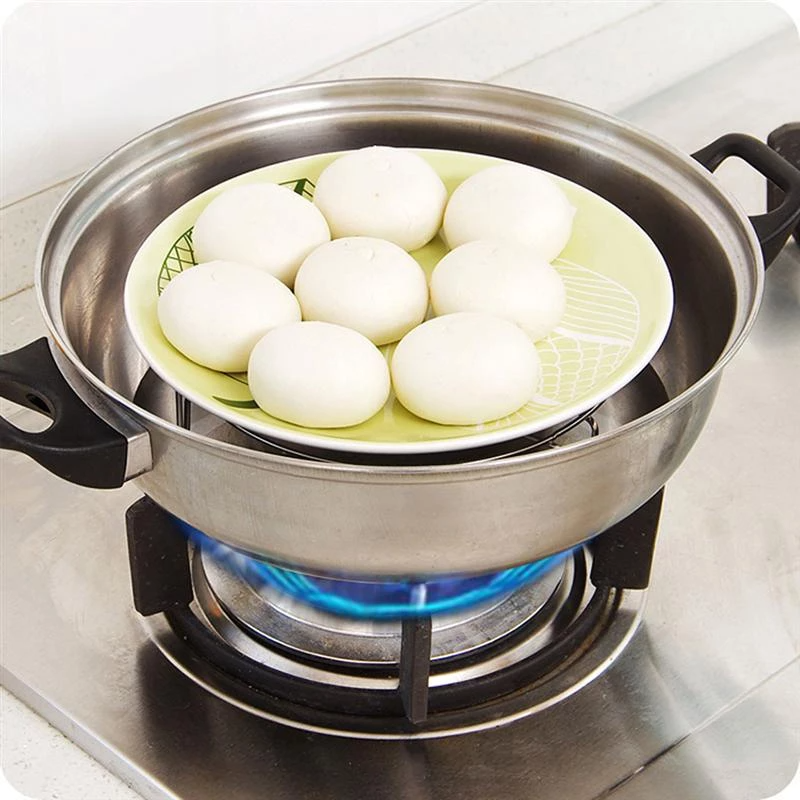 Home Kitchen Multi-functional Stainless Steel Round Cookware Steamer Rack