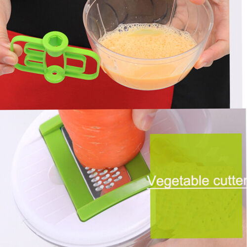 8 in 1 Easy Spin Cutter, Multi-Functional Manual Food Chopper