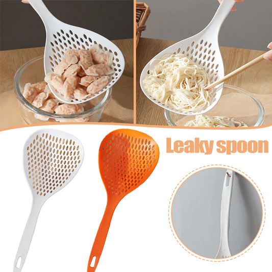 Durable Scoop Colander Strainer Spoon Plastic Water Scoop Colander For Cooking Baking Dumplings