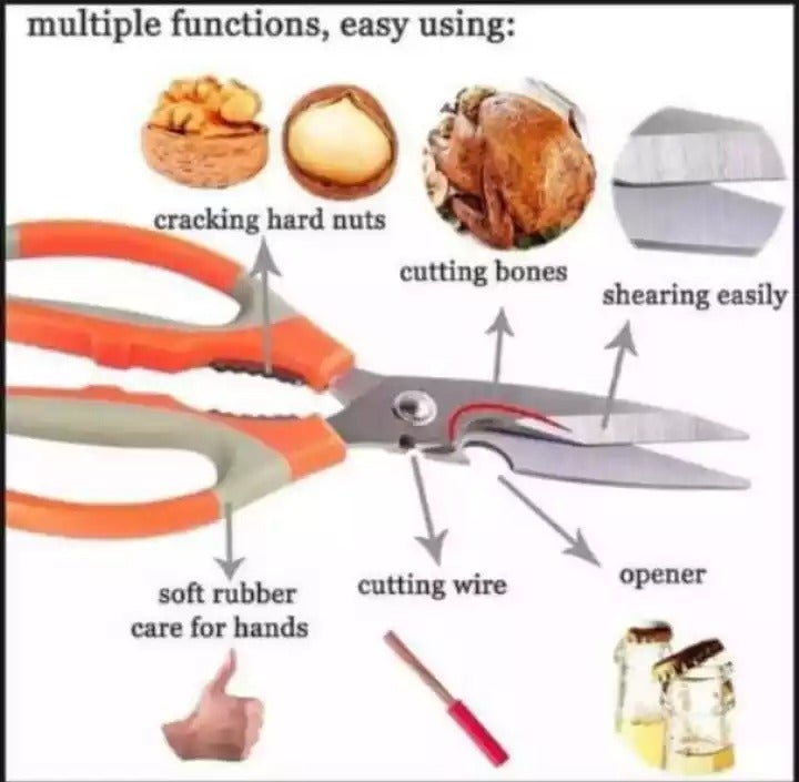 6 in 1 Multipurpose All In One Kitchen Multi functional Scissors