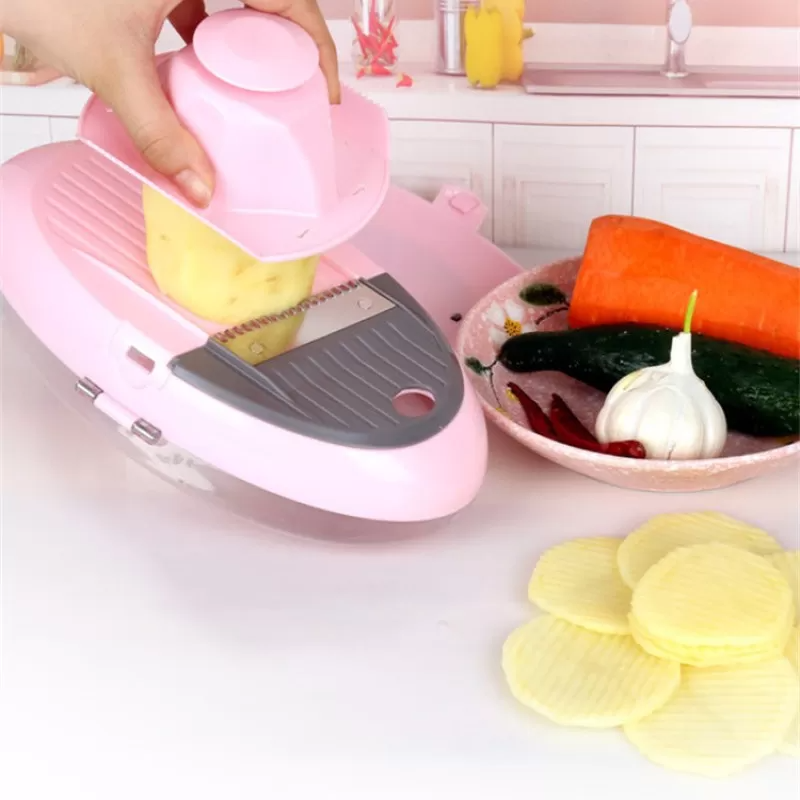 Manual Hand Food Vegetable Oval Shape Chopper, Shredder, Slicer, Grater.